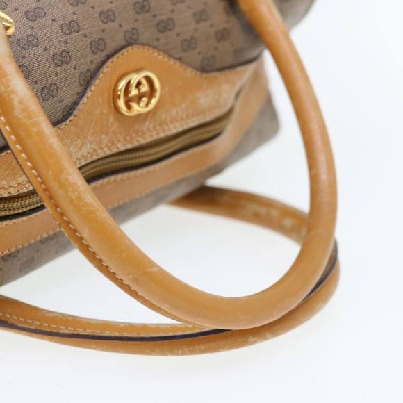 GUCCI Micro GG Supreme Hand Bag PVC Leather Beige 002 58 4422 Auth yk10311 - Picture 7 of 16